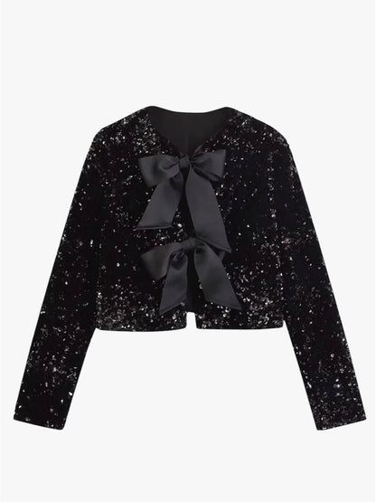 Lisa - Sparkly Cardigan with Bows