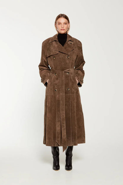 Jade - Suede Trench Coat