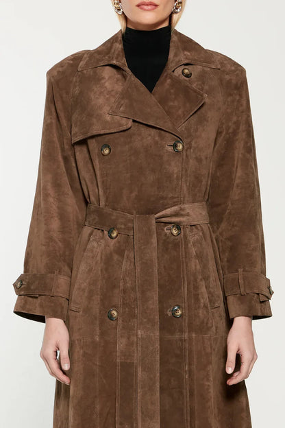 Jade - Suede Trench Coat