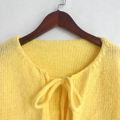 Mila - Stylish Bow Cardigan