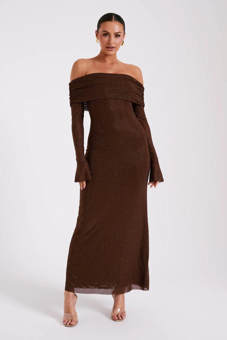 Aurora - Off Shoulder Maxi Dress