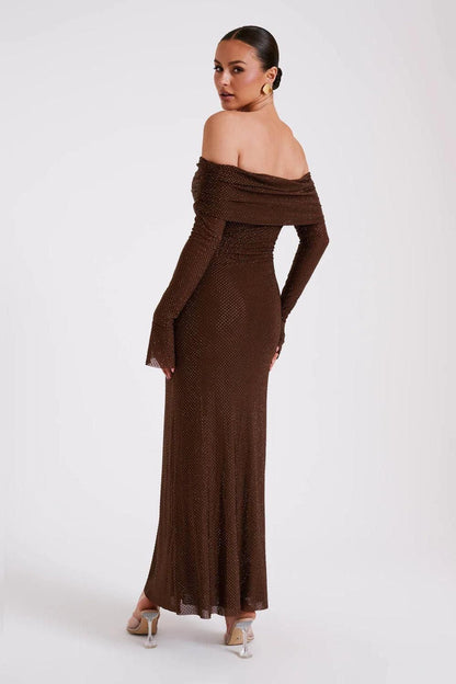 Aurora - Off Shoulder Maxi Dress